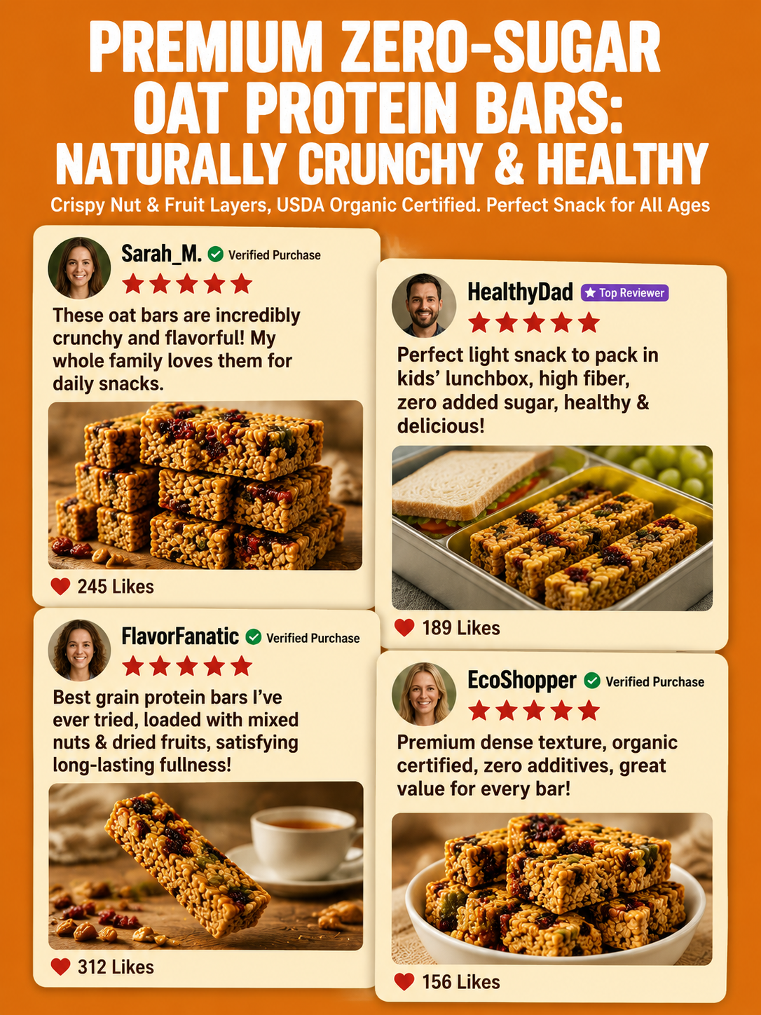 🥚Oat Protein Granola Bars Low Calorie Snack-Lily