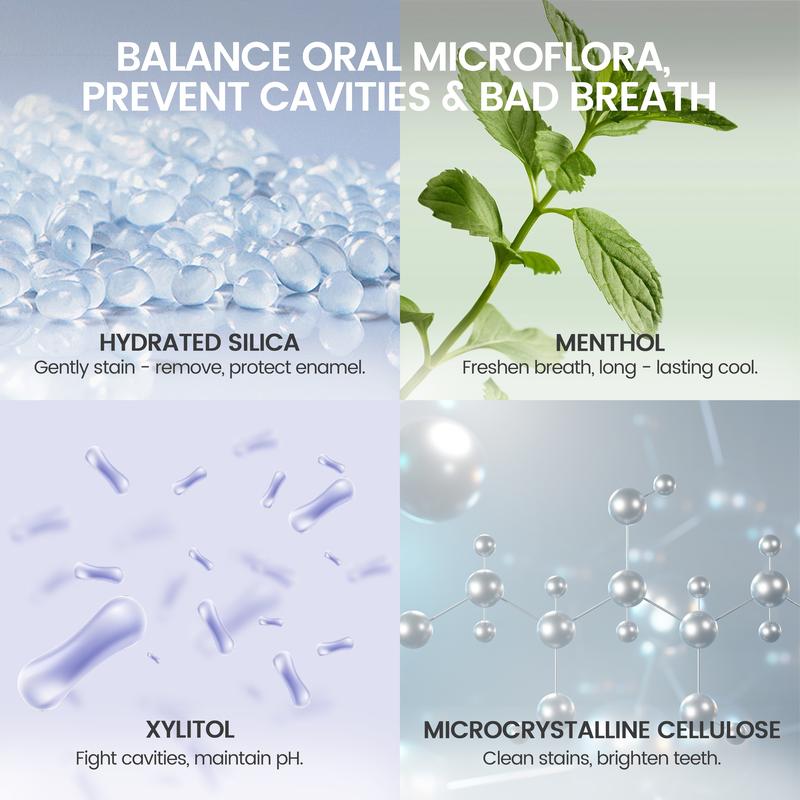 Nueva pasta dental intensiva 7-Pro | Fórmula morada mejorada con 7 probióticos | Reparación profunda del esmalte y frescura duradera - KY 