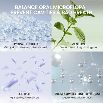 Nueva pasta dental intensiva 7-Pro | Fórmula morada mejorada con 7 probióticos | Reparación profunda del esmalte y frescura duradera - KY 