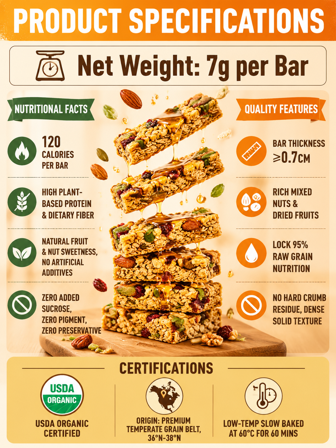 🥚Oat Protein Granola Bars Low Calorie Snack-Lily