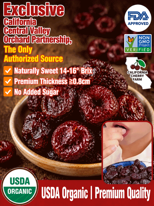 🍒Dried Sour Cherry Snacks, Natural Pitted Fruit Treats-Lily