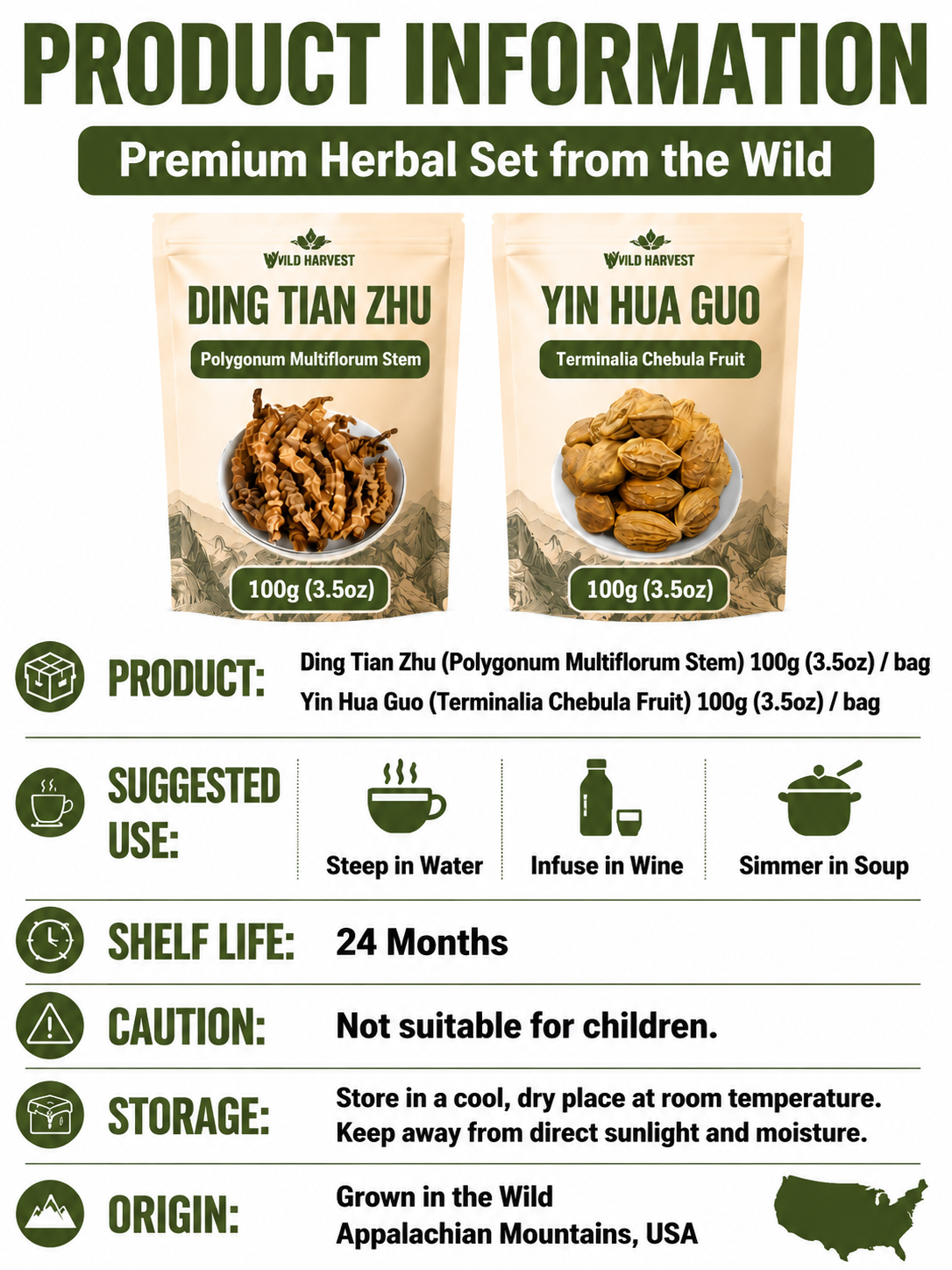 👨Men’s Daily Vitality Herbal Blend – Natural Plant-Based Wellness Support-Lily