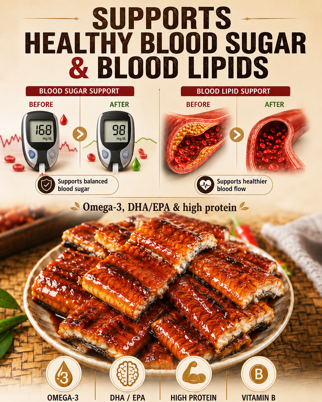 🐟️High-Protein Eel Strips — Better suited for people with obesity, high blood sugar, high blood pressure, diabetes, or insomnia-918