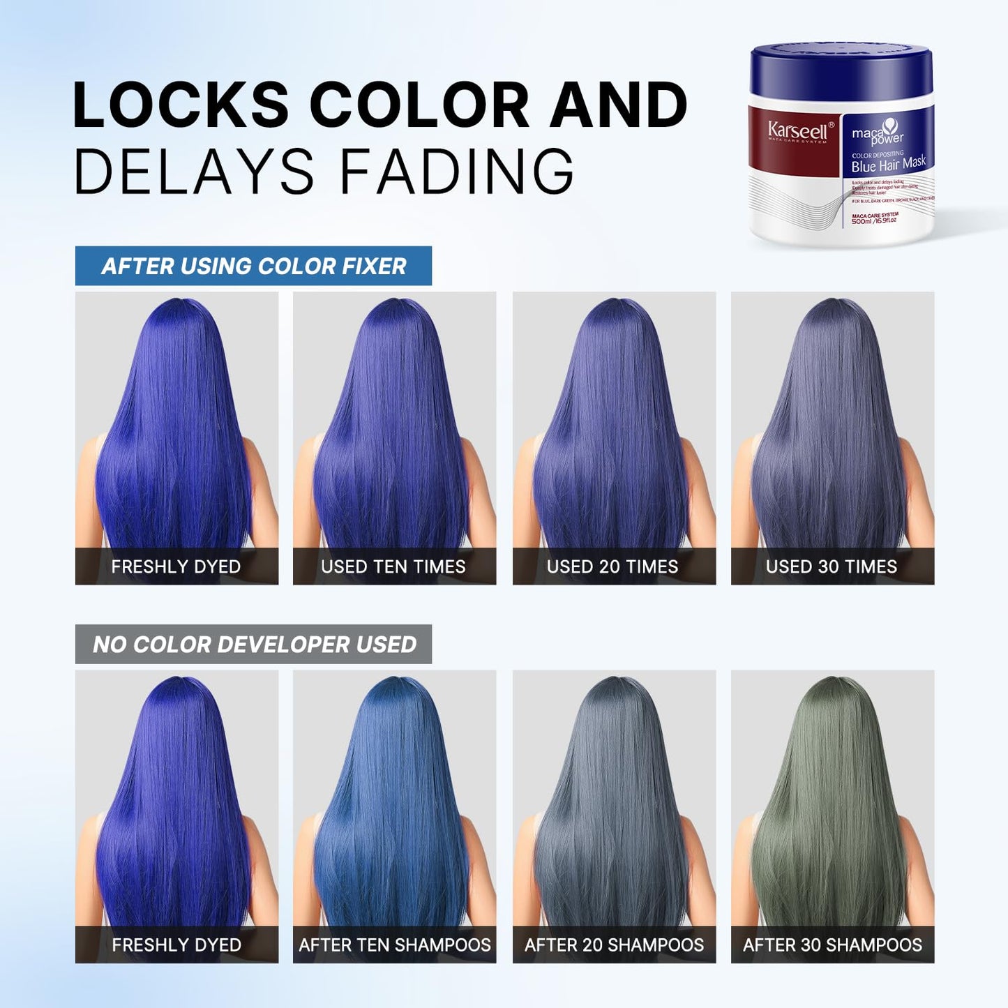 Hoegoa Blue Hair Color Depositing Mask-3LY