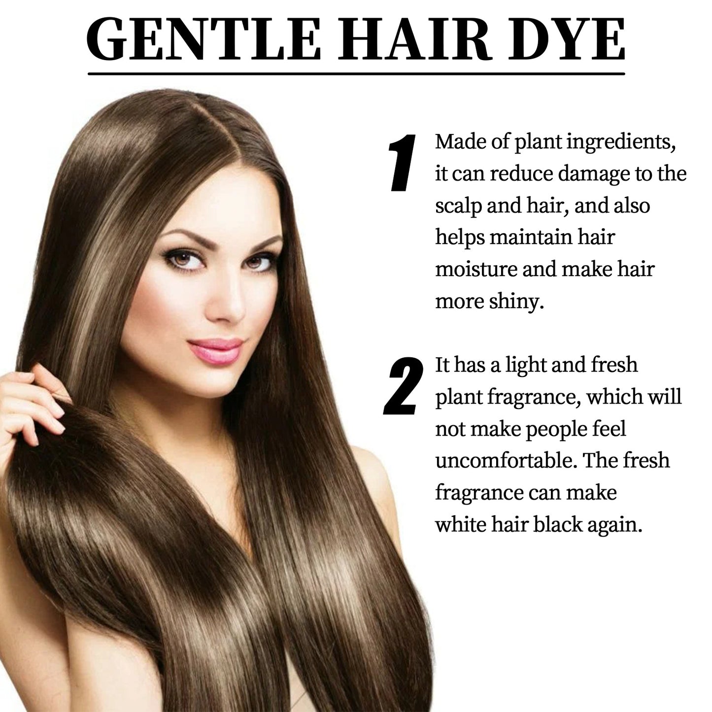 Unisex Hair Dye—Professional Comb Natural Plant Extract Without Bleaching-9Y88