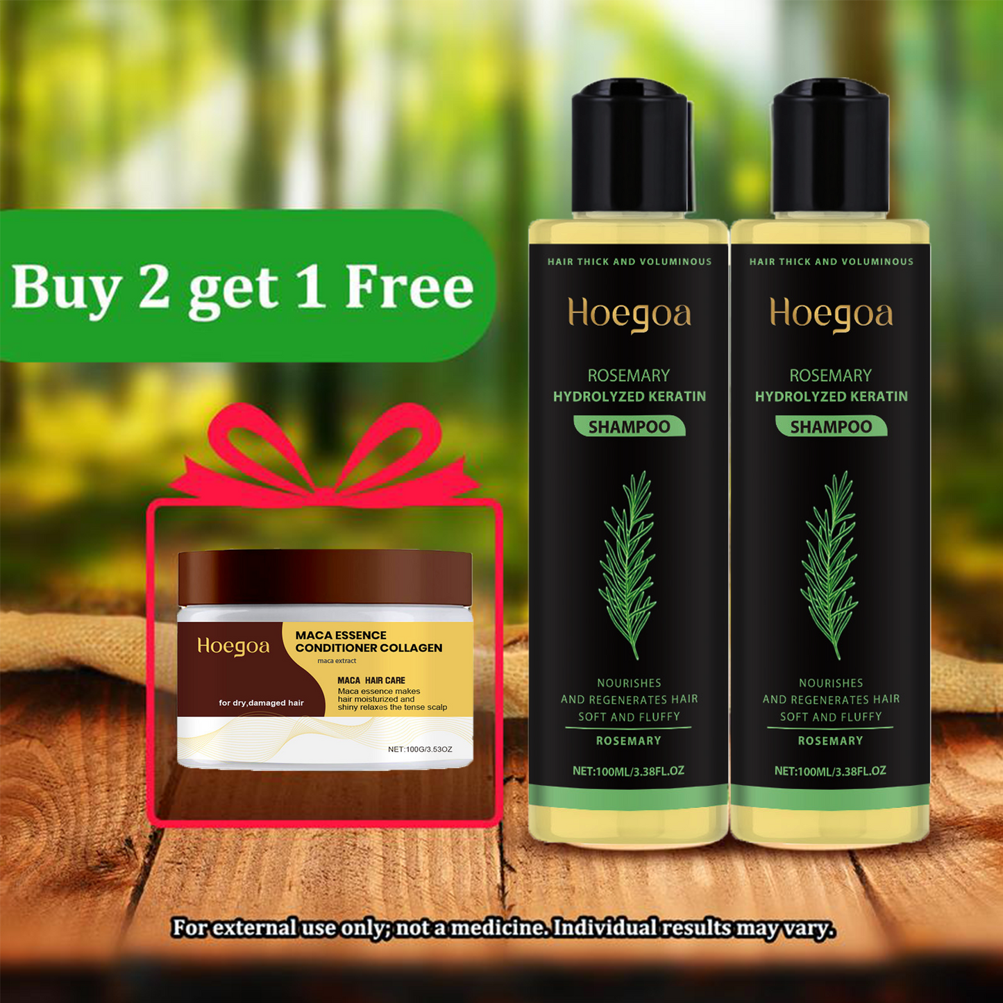 【Buy two get one free】Rosemary Shampoo & Collagen Hair Mask-A